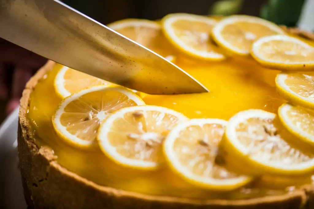 svieži citronový cheesecake